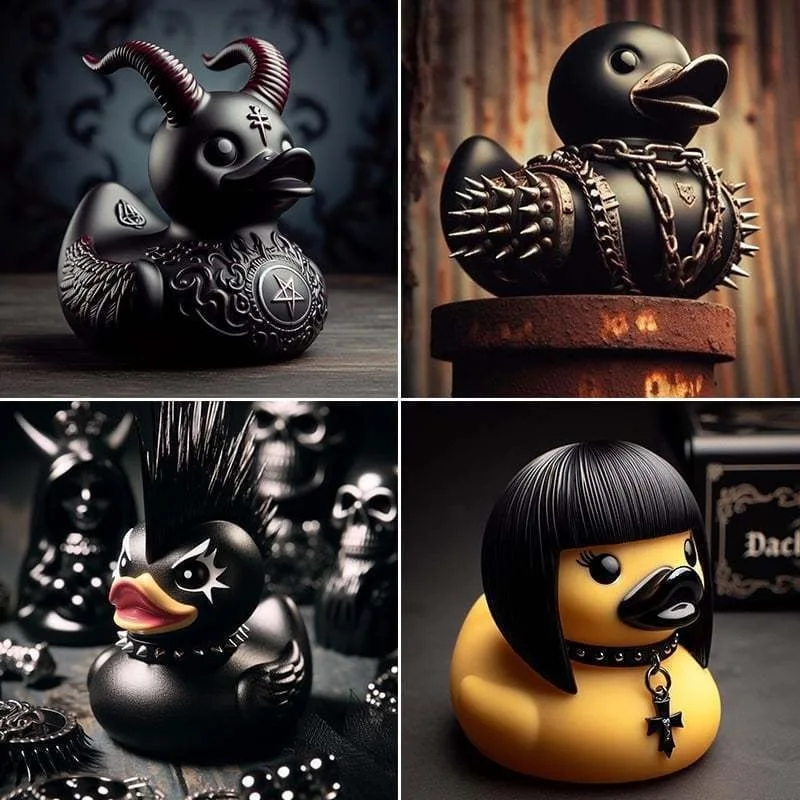 Art Craft Duck - Auto Standbeeld Death Rock Duck Ornament