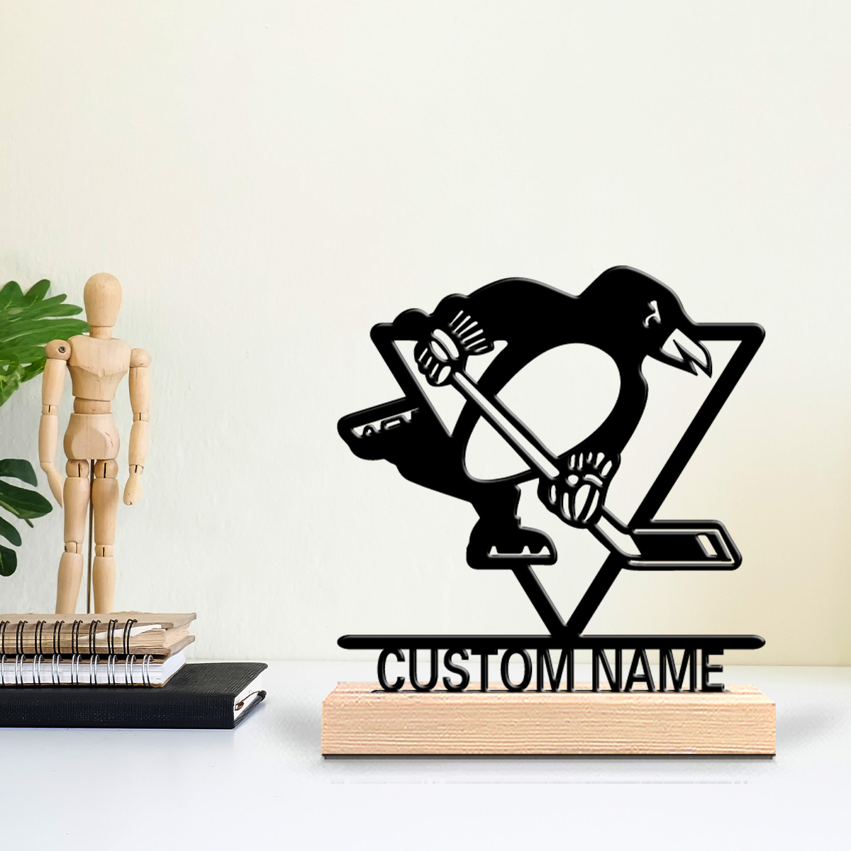 Art Craft Club - 1 stuk ijshockeyclub metalen beeldje met