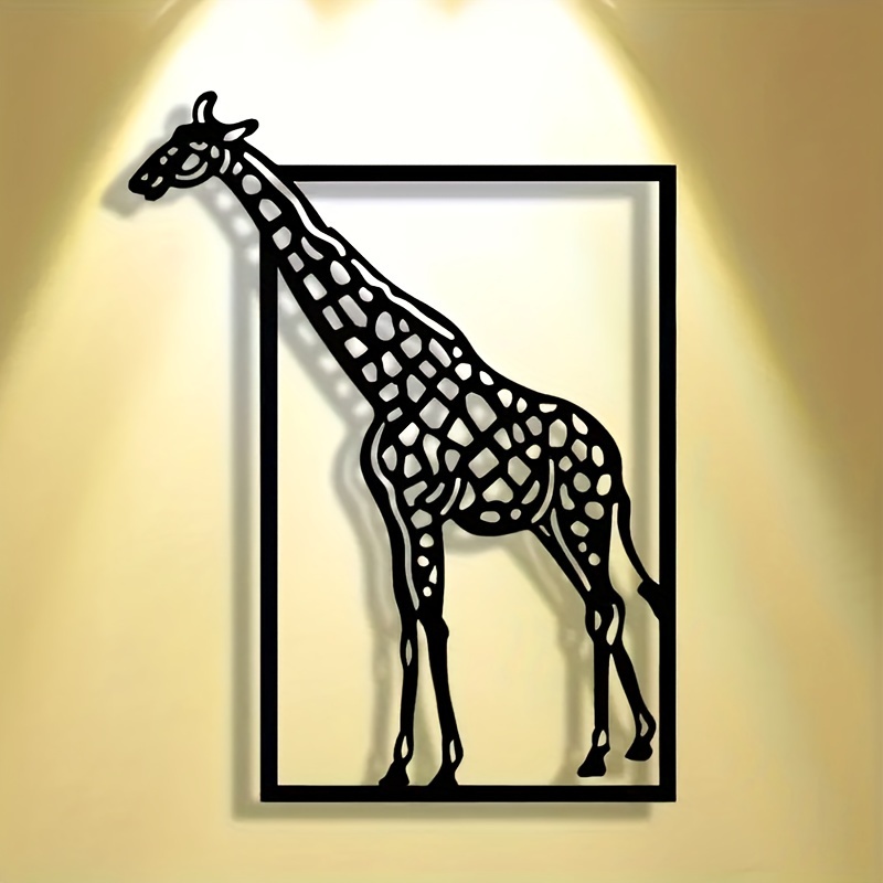 Art Craft Cafe - Abstracte giraffe metalen wanddecoratie Halloween decoratie