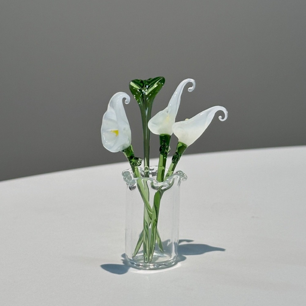 Art Craft Furniture - 1 PC handgemaakt glazen bloemenboeket Mini
