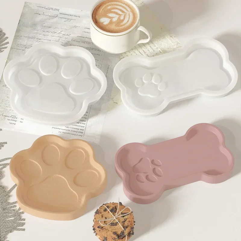 Art Craft Show - Diy hond botvormige dienblad gips siliconen