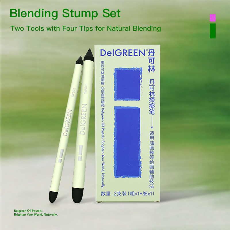Art Craft Blend - Katoenmix Sponsborstelpennen Set 2 Stuks Dubbelzijdige