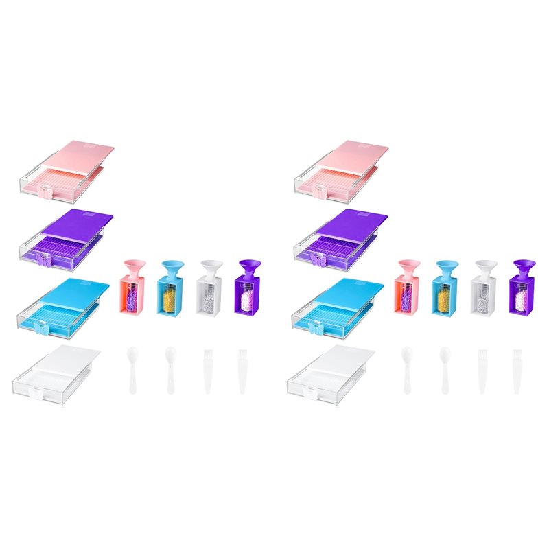 Art Craft Kite - A84E-24-Pack Trabricks stapelbare diamantkunstbakjes met deksels,