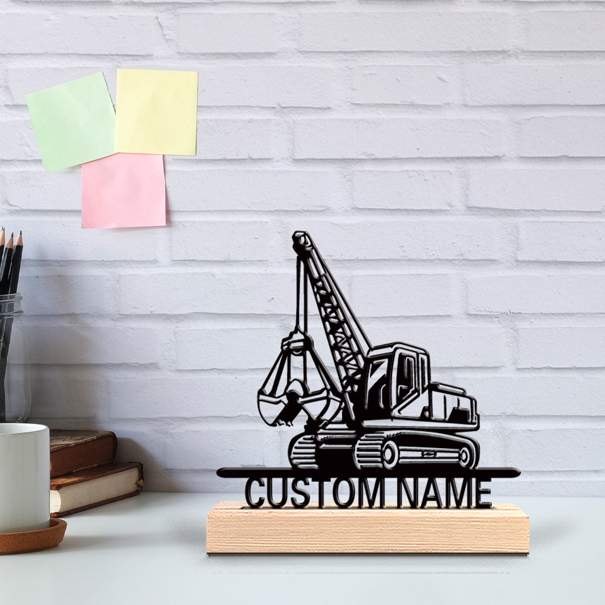 Art Craft Letter A - 1 stuk tractor gepersonaliseerde letter blikken