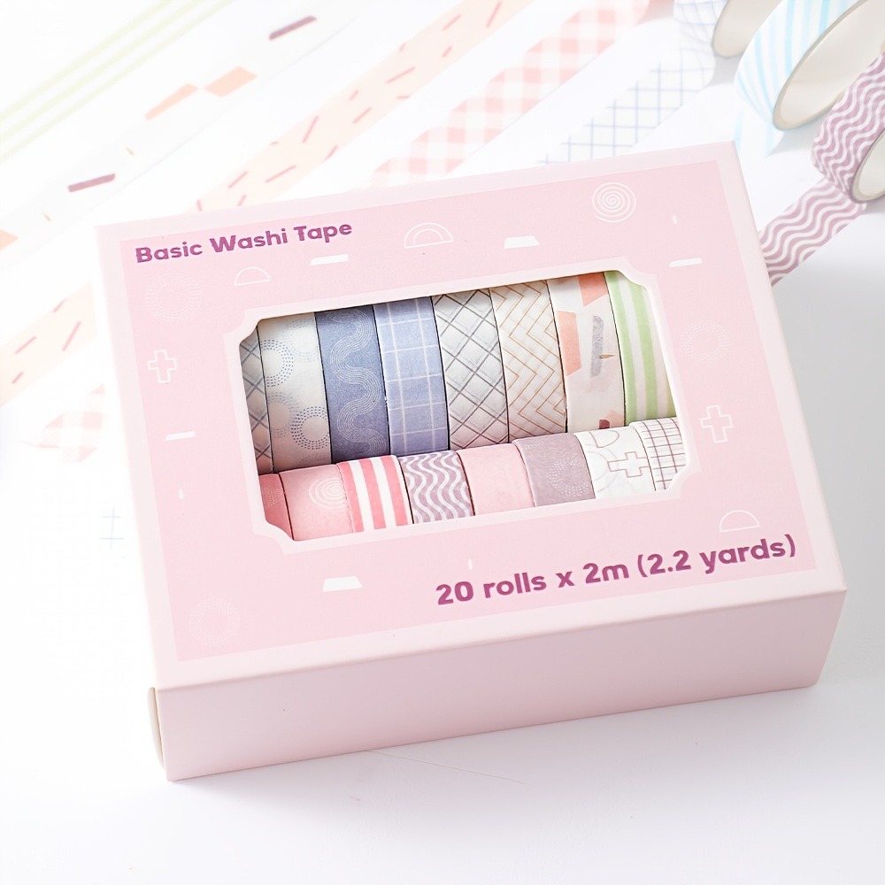 Art Craft Notebook - 20 rollen macarontape, 0,4 inch breed,