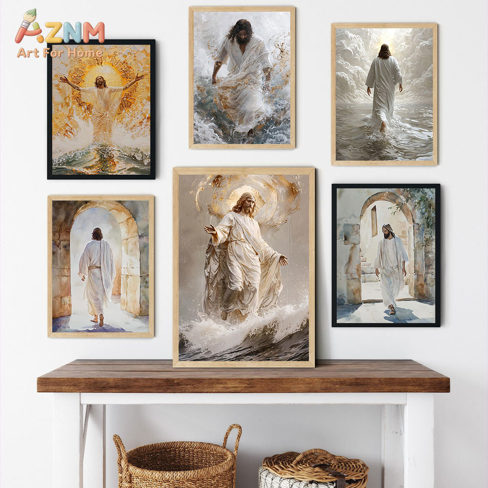 Art Craft Toys - AZNM Jezus Christus canvas print lopend