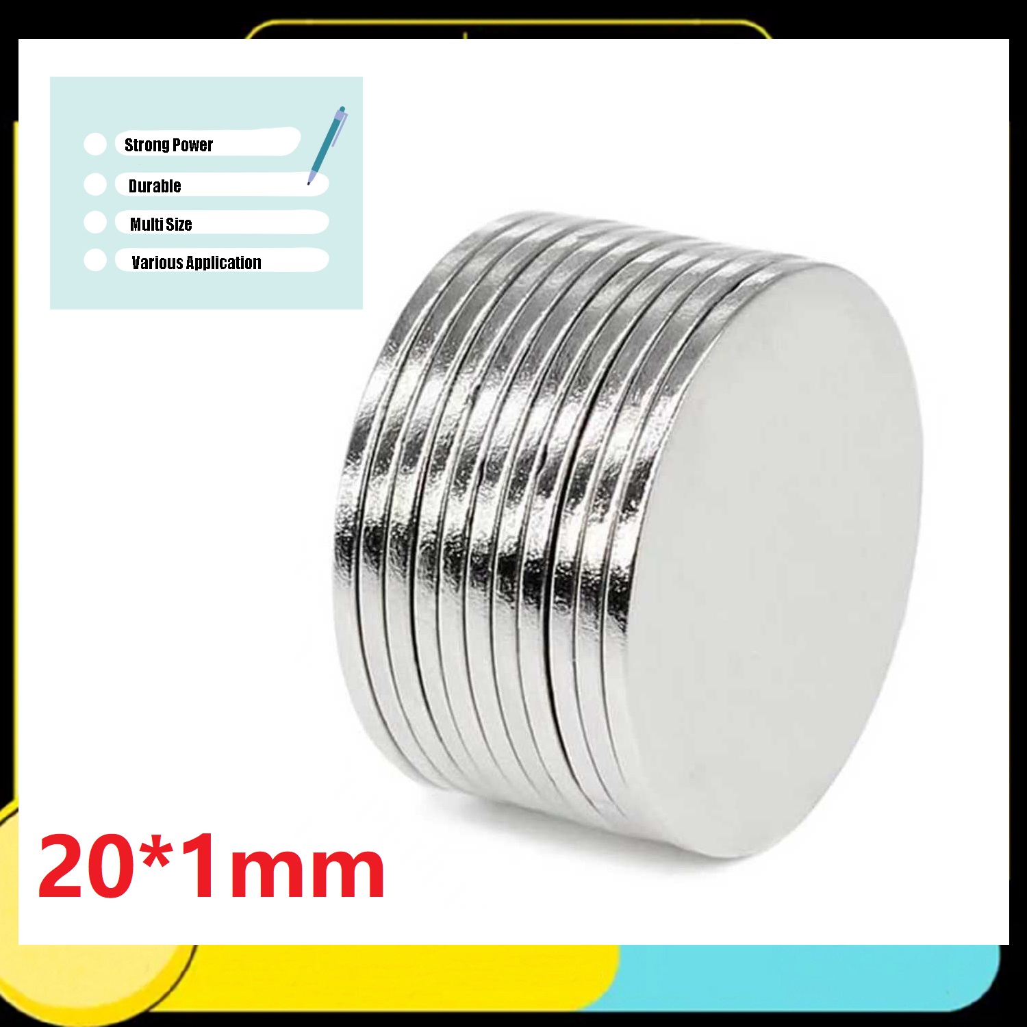 Art Craft Magnet - 20x1mm koelkastmagneten, whiteboardmagneten, kunst- en ambachtsmagneten,