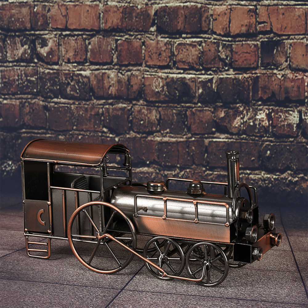 Art Craft Furniture - Retro Vintage Lron Stoomlocomotief Model Ambachtelijke