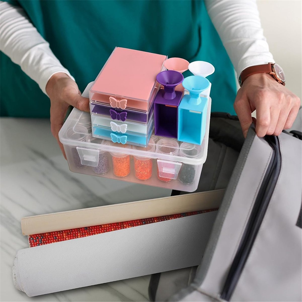 Art Craft Kite - ABNH 12-pack Trabricks stapelbare kunstbakjes met