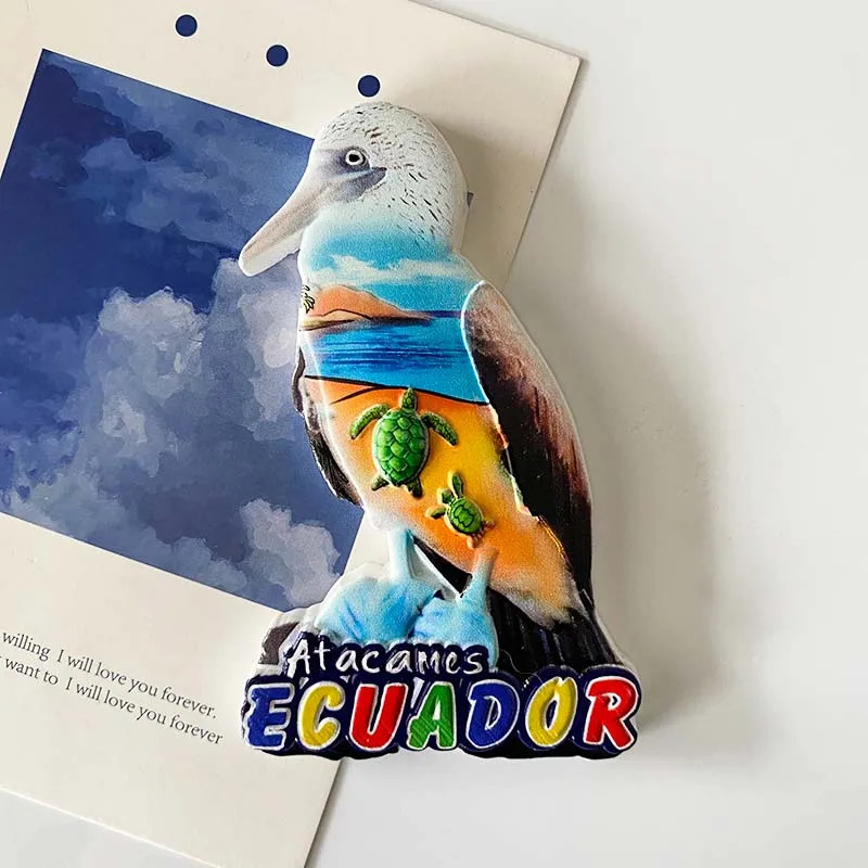 Art Craft Magnet - 1 stuk, Ecuador Reis-souvenirs Woonaccessoires Kunst