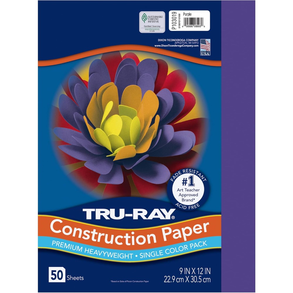 Art Craft Recycled Materials - Paars constructiepapier 9x12 inch bulkverpakking van