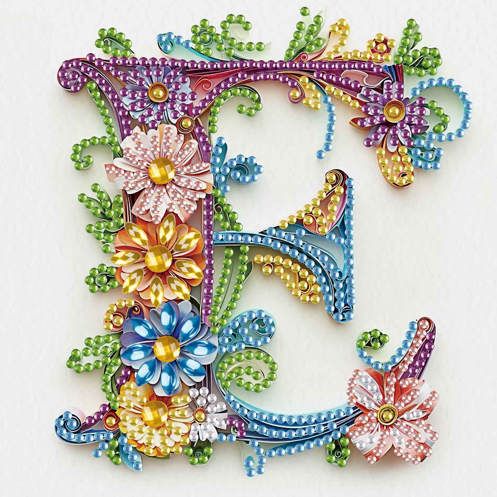Art Craft Kite - Speciaal gevormde diamantkunst schilderijsets, de letter