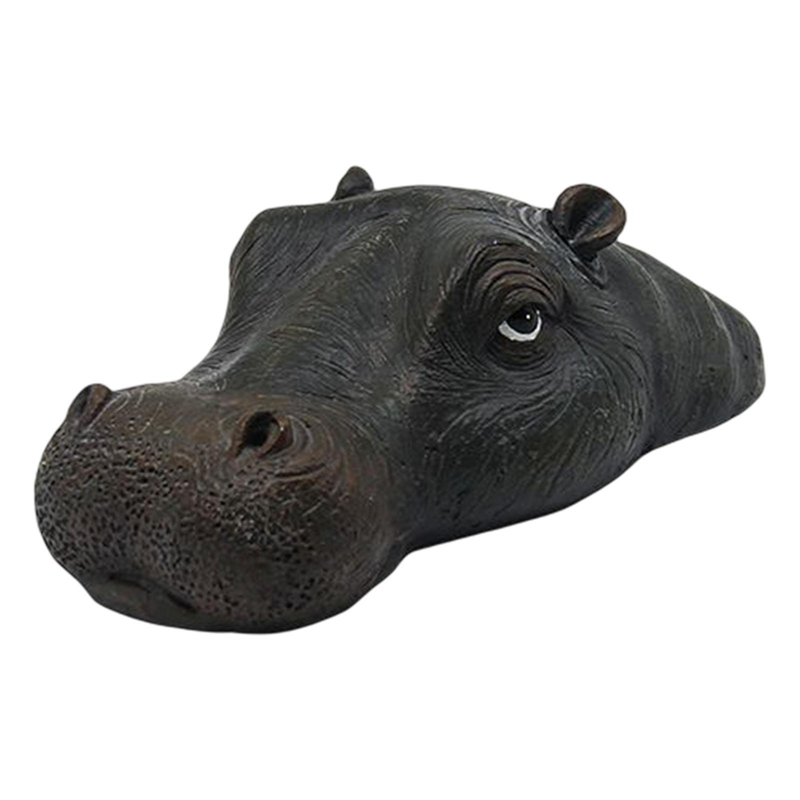 Art Craft Duck - Drijvende Hippo Head Decoy Sculptuur Kunstornamenten