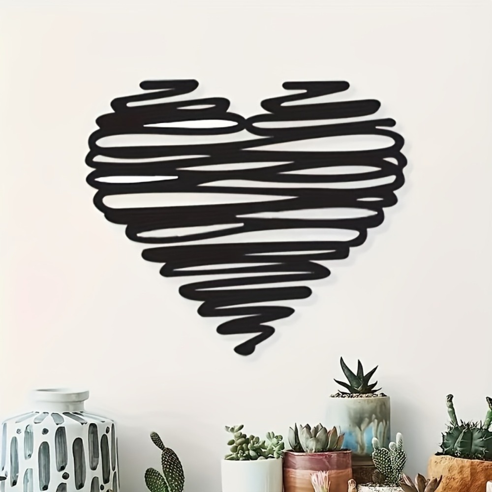 Art Craft Cafe - CIFBUY Smeedijzeren wandkunst Hartvormig metalen decor