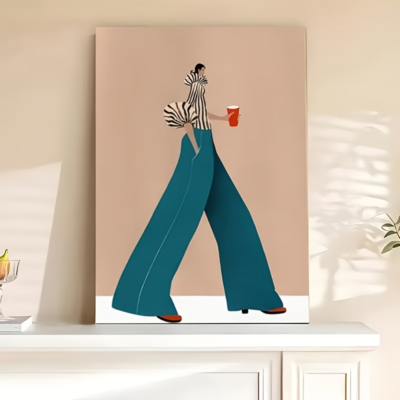 Art Craft Toys - Modieuze blauwe broek vrouw poster prints