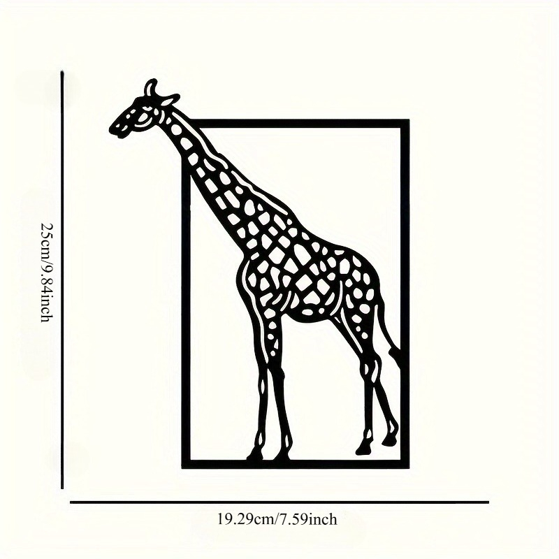 Abstracte giraffe metalen wand - Art Craft Cafe recensie en prijs