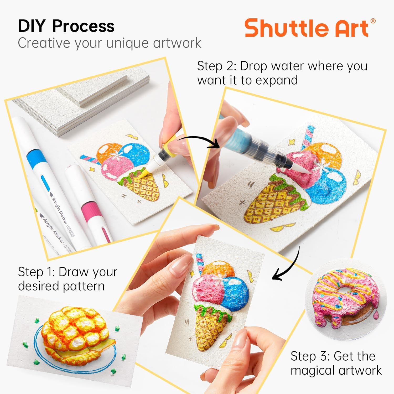 3D gezwollen schuimtextuur sch - Art Craft Toys recensie en prijs