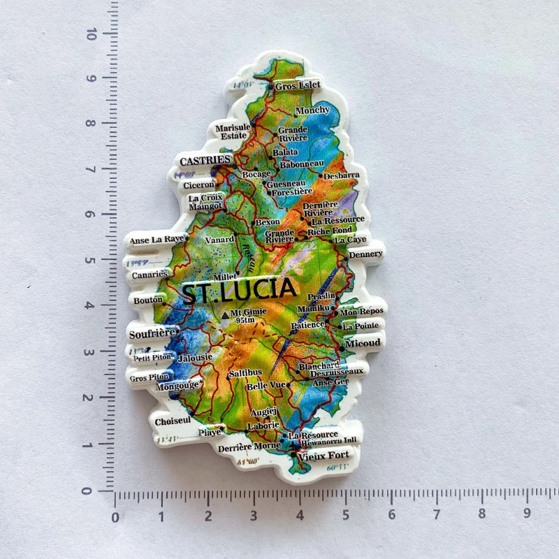 1 st, Saint Lucia reis-souveni - Art Craft Magnet recensie en prijs
