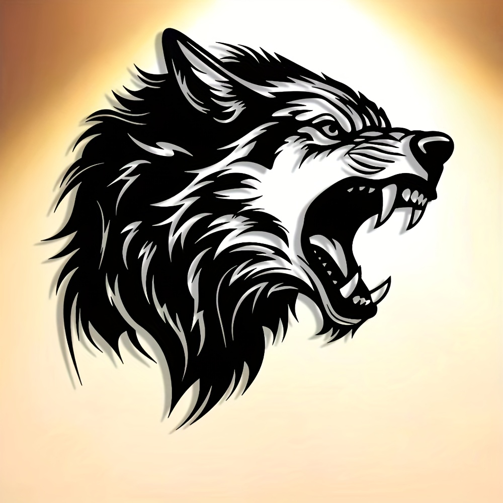 CIFBUY Wolf Head Metal Wall Ar - Art Craft Cafe recensie en prijs