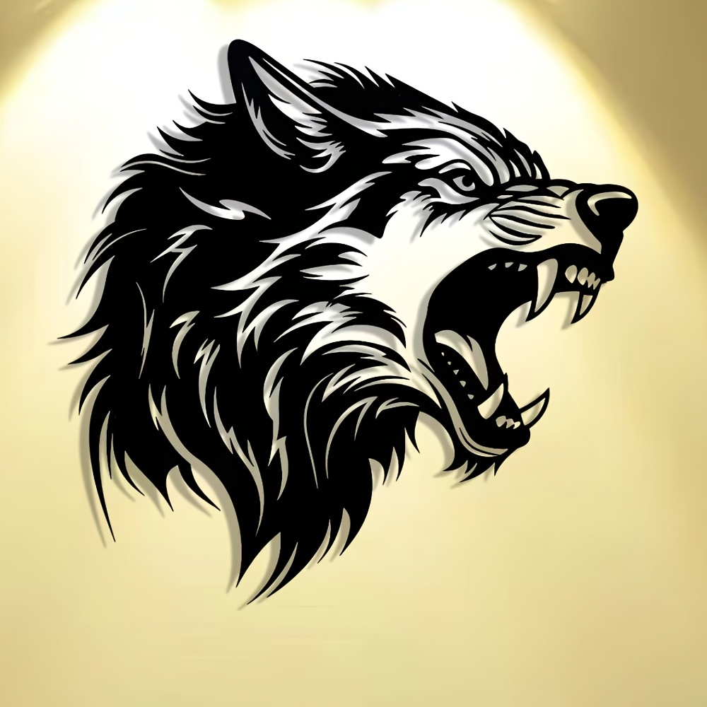 CIFBUY Wolf Head Metal Wall Ar - Art Craft Cafe recensie en prijs