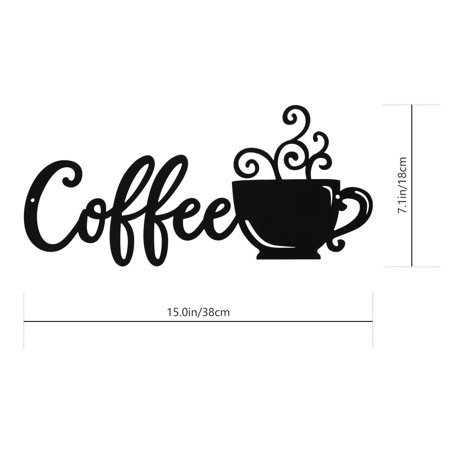 1Set Koffiekoppatroon Wandhang - Art Craft Cafe recensie en prijs