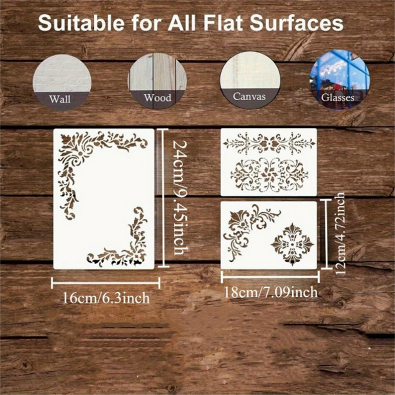 6 stuks bloemen hoekstencils v - Art Craft Furniture recensie en prijs
