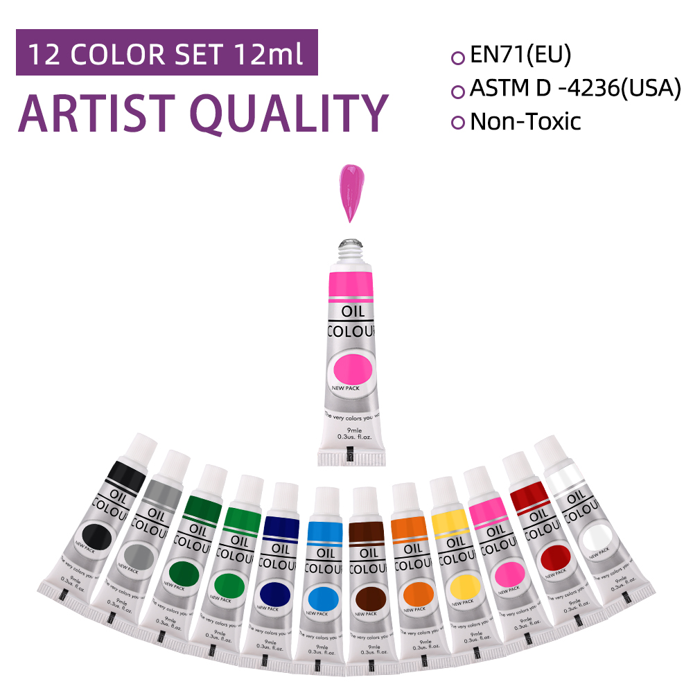 12 Kleur Olieverf Set 9Ml Tube - Art Craft 6 Year Old recensie en prijs