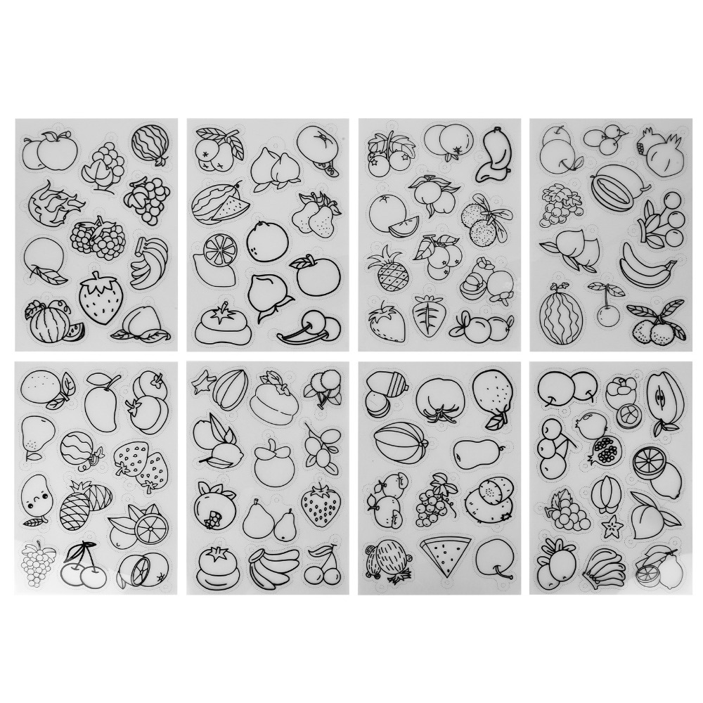 8 stuks Fruit Groente Patroon  - Craft And Art Difference recensie en prijs