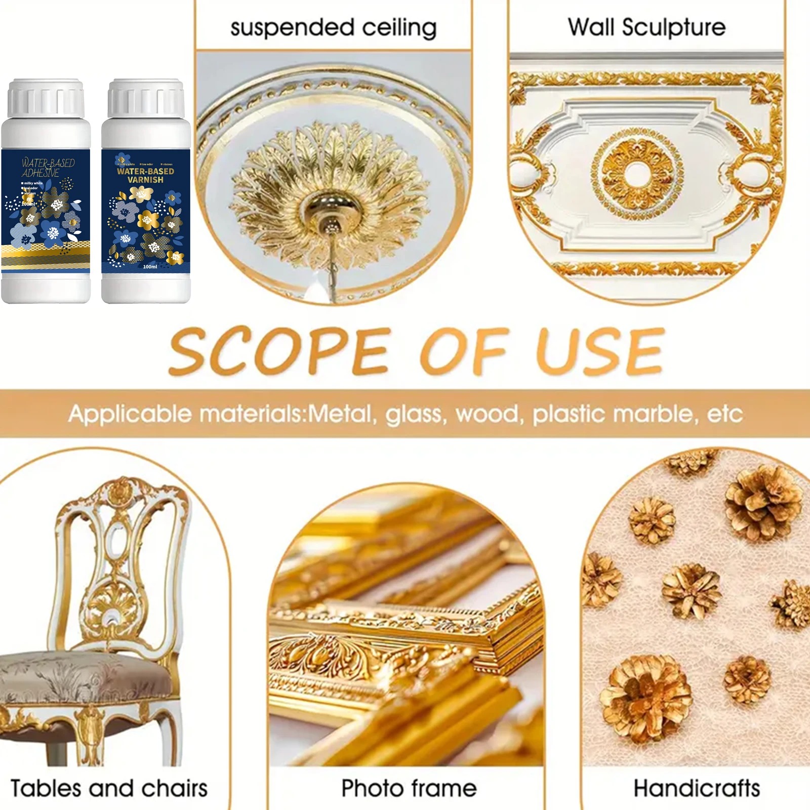 100 ml/200 ml Golden Leaf Verg - Art Craft Glue recensie en prijs