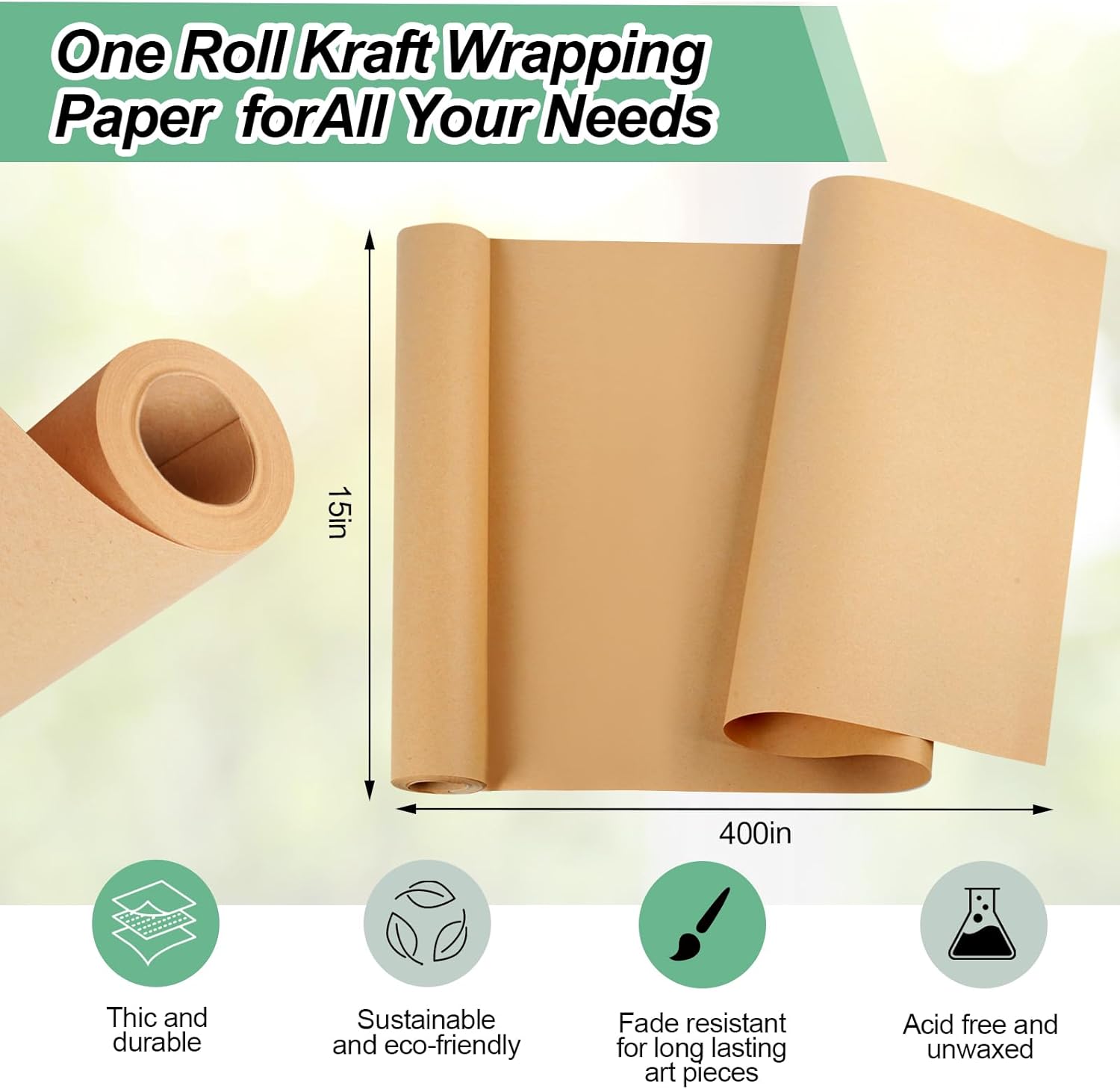 10M bruin kraftpapier, ideaal  - Art Craft Recycled Materials recensie en prijs