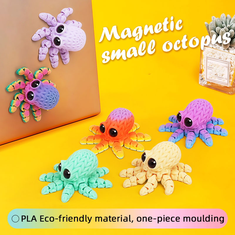 Schattige 3D-geprinte octopus  - Art Craft Magnet recensie en prijs