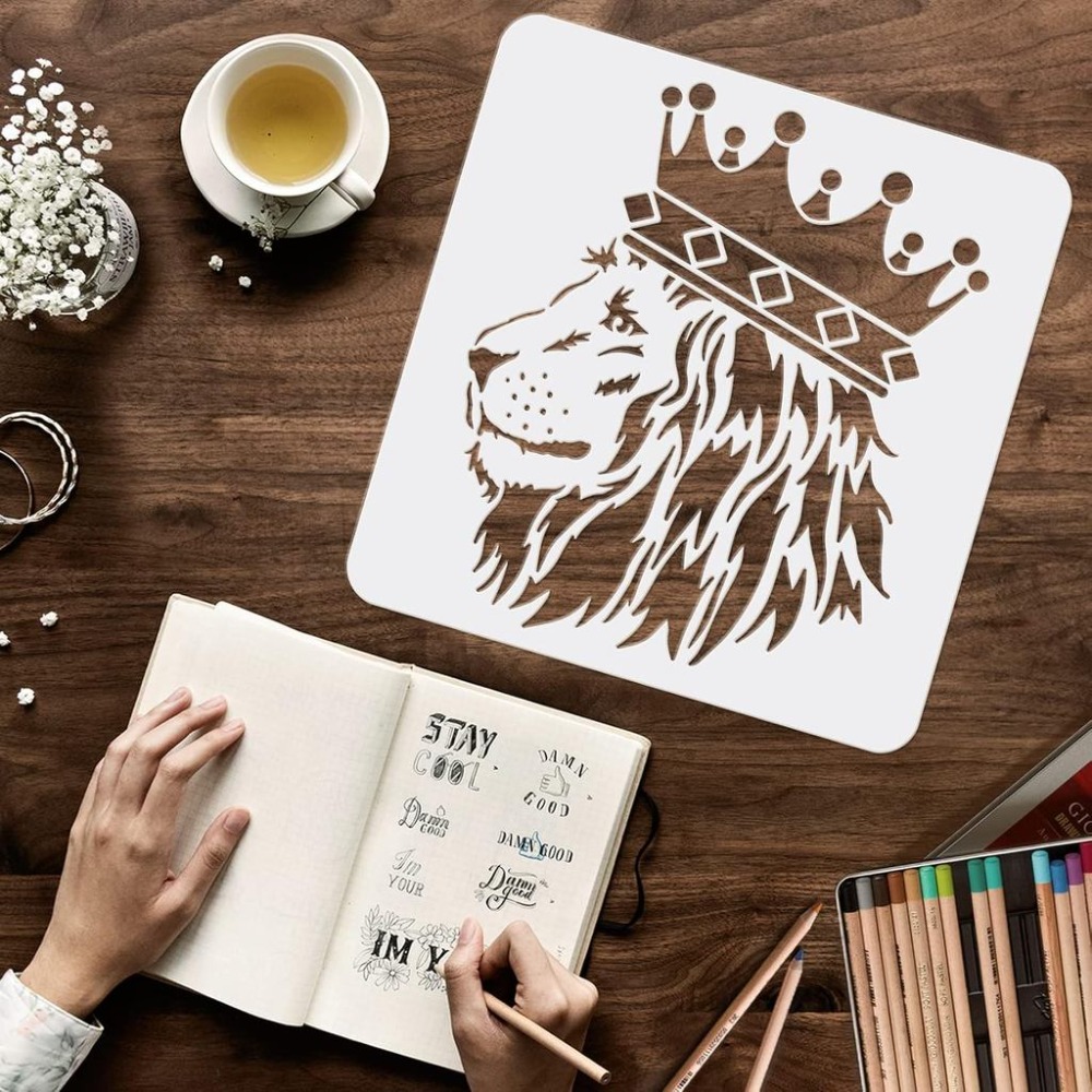 2 stuks leeuwenstencils 11,8x1 - Queen Art Craft recensie en prijs